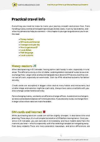 example page 5 from our offline Travel Guide for El Salvador